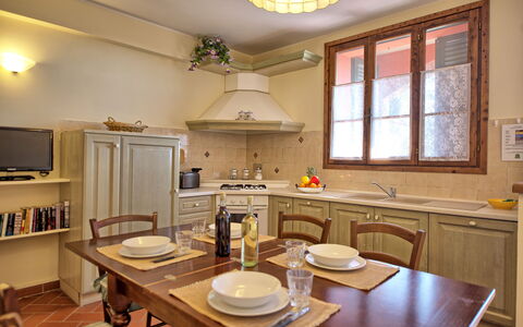 Alloggio Casa Rossa 5: Cucina, Sala da pranzo, Soggiorno