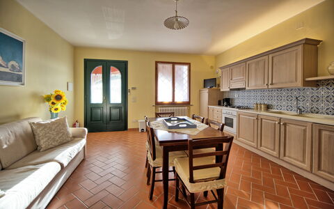 Alloggio Casa Rossa 6: Cucina, Sala da pranzo, Soggiorno