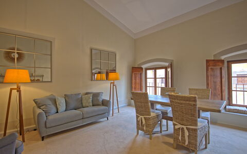 Alloggio Montegufoni 27: Cucina, Sala da pranzo, Soggiorno