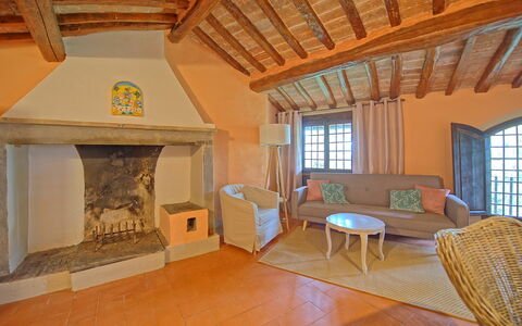 Alloggio Montegufoni 11: Cucina, Sala da pranzo, Soggiorno