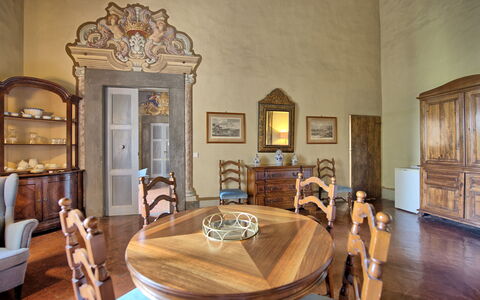 Alloggio Montegufoni 7: Sala da pranzo, Soggiorno