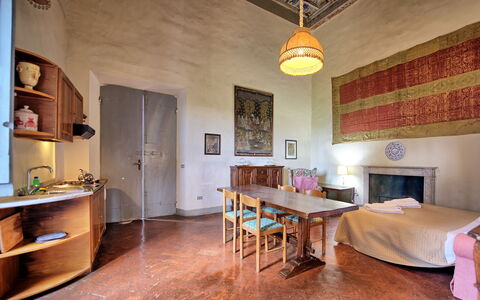 Alloggio Fattoressa: Cucina, Sala da pranzo, Soggiorno