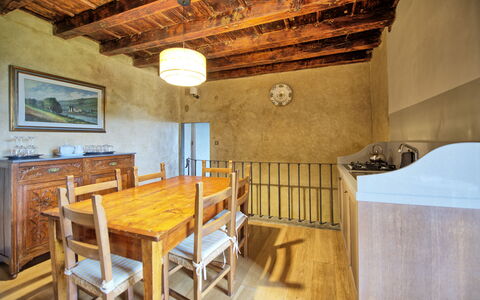 Alloggio Montegufoni 23: Cucina, Sala da pranzo