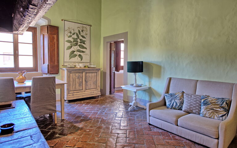 Alloggio Montegufoni 29: Cucina, Sala da pranzo, Soggiorno