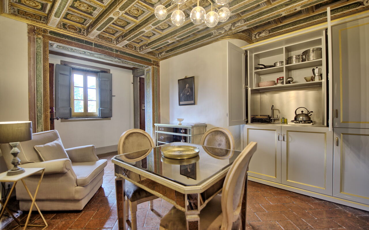 Alloggio Cappella: Cucina, Sala da pranzo, Soggiorno