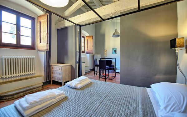 Alloggio Montegufoni 22: Camera da letto