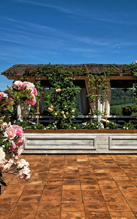 Villa Petrognano: all'aperto, Balcone / Terrazza / Patio