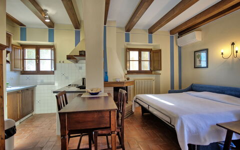 Alloggio Fornacino 4: Cucina, Sala da pranzo, Soggiorno