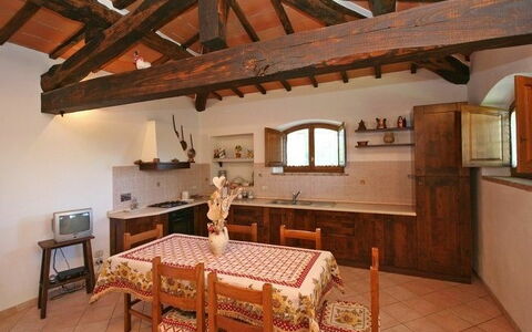 Alloggio Pienza b: Cucina, Sala da pranzo, Soggiorno