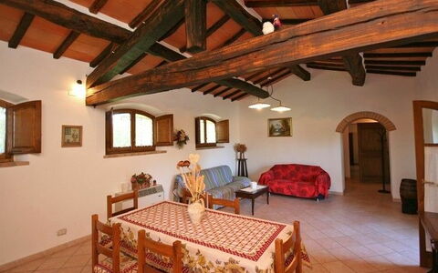 Alloggio Pienza b: Cucina, Sala da pranzo, Soggiorno