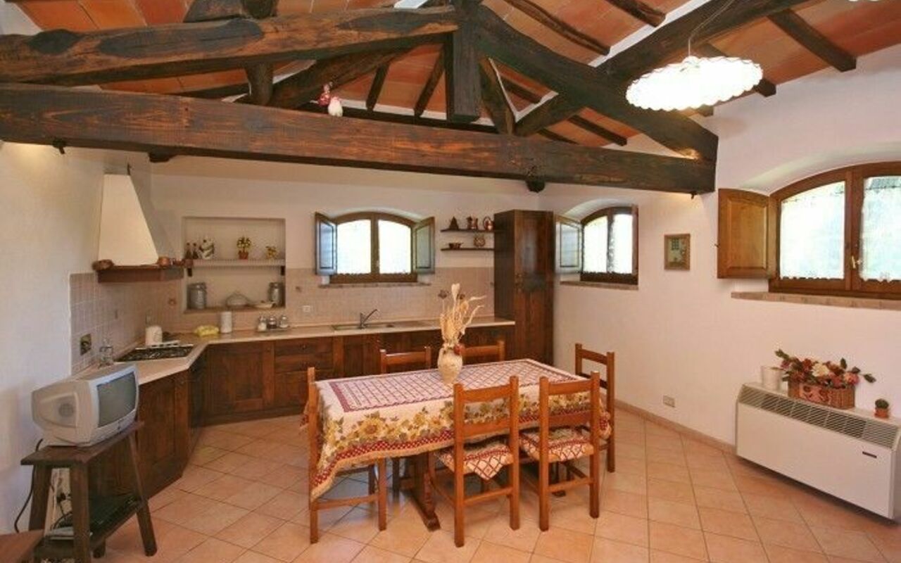 Alloggio Pienza b: Cucina, Sala da pranzo, Soggiorno