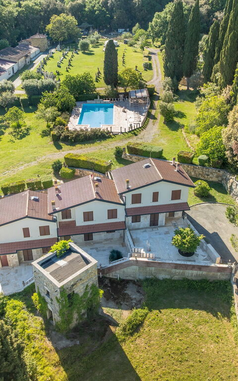 Le Querciolaie with Geothermal Pool: Giardino, Piscina, Vista Panoramica