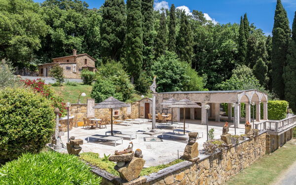 Le Querciolaie with Geothermal Pool: all'aperto, Idromassaggio, Piscina, Vista Panoramica