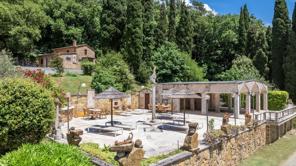 Le Querciolaie with Geothermal Pool: all'aperto, Idromassaggio, Piscina, Vista Panoramica