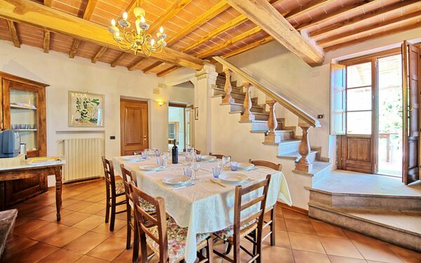 Alloggio Fienile: Cucina, Sala da pranzo, Soggiorno