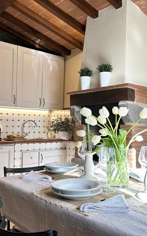 Antico Casale: Cucina, Sala da pranzo