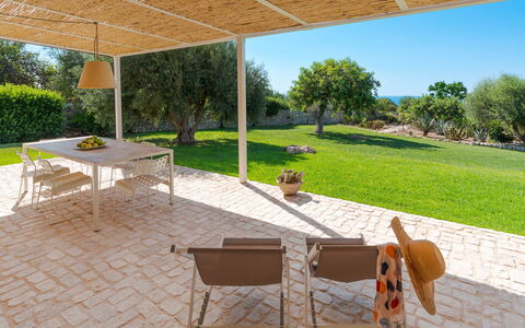 Alloggio Isla Verde - Ulivi: all'aperto, Balcone / Terrazza / Patio, Esterni, Giardino, Vista Panoramica
