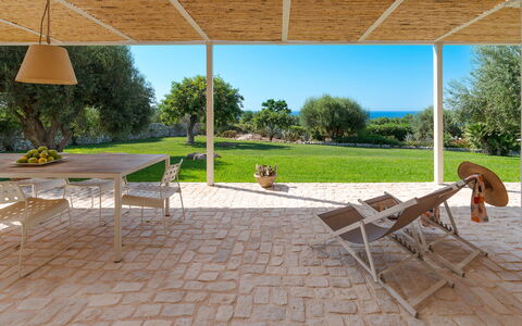 Alloggio Isla Verde - Ulivi: all'aperto, Balcone / Terrazza / Patio, Esterni, Giardino, Vista Panoramica