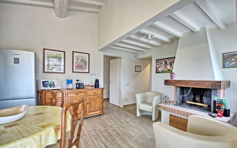 Alloggio Fornace 1: Cucina, Sala da pranzo, Soggiorno