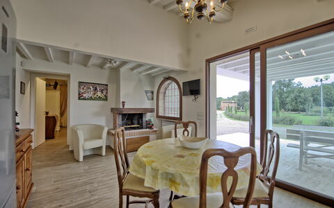 Alloggio Fornace 1: Cucina, Sala da pranzo, Soggiorno