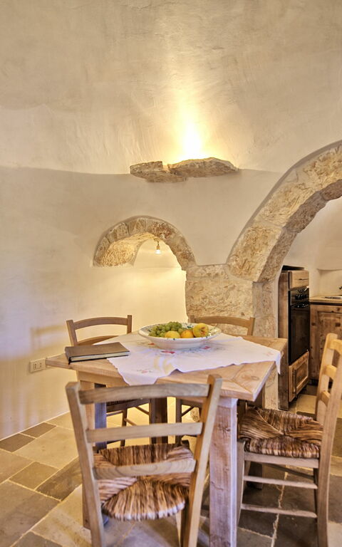 Trullo Pascarosa: Cucina, Sala da pranzo