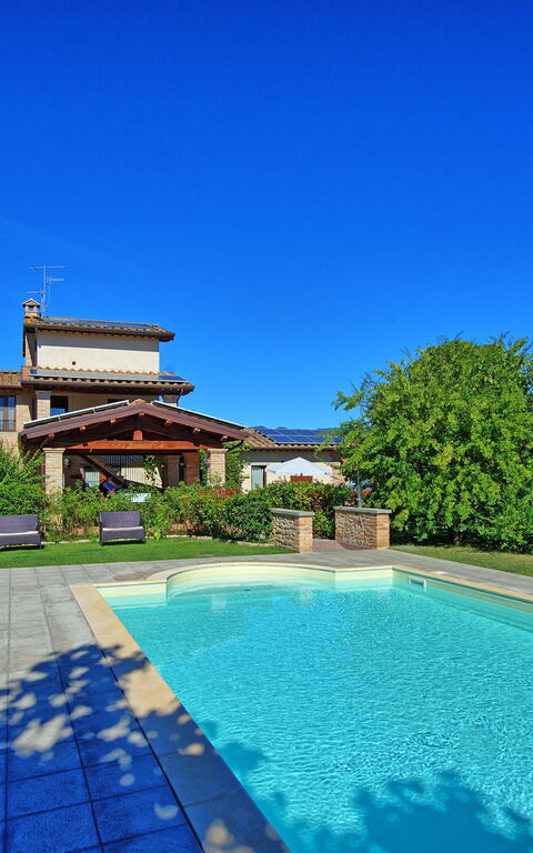 Casale Tiziano: Giardino, Piscina