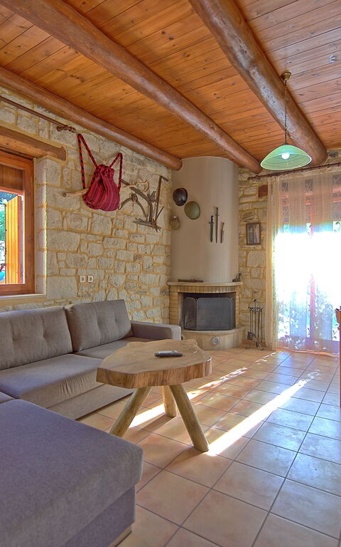 Villa Vrisses: Sala da pranzo, Soggiorno