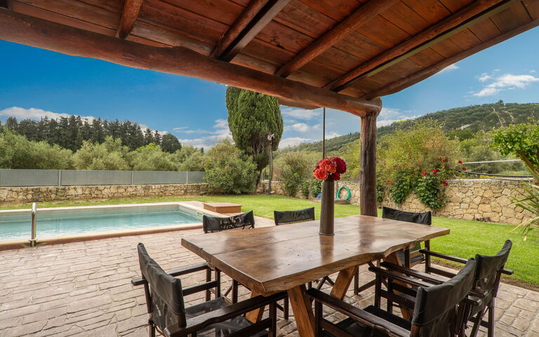 Villa Vrisses: all'aperto, Balcone / Terrazza / Patio, Piscina