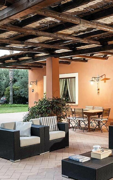 Villa Arangea: Esterni, Giardino