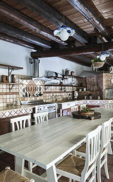 Villa Carolina: Cucina, Sala da pranzo