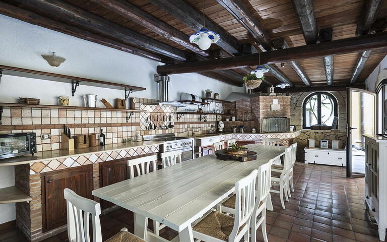Villa Carolina: Cucina, Sala da pranzo
