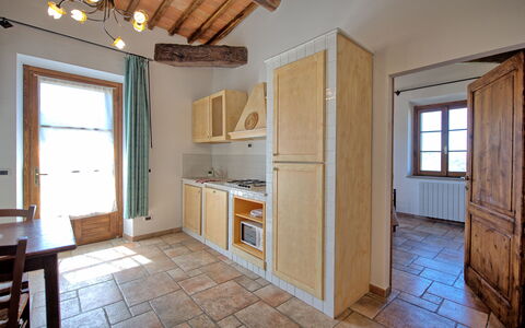 Alloggio Mulignone 14: Cucina, Sala da pranzo, Soggiorno