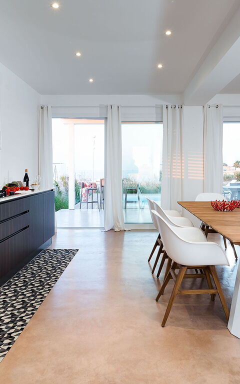 Villa San Lorenzo Palma: Cucina, Sala da pranzo, Soggiorno