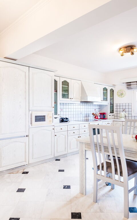 Villa Corfu Panorama: Cucina, Sala da pranzo