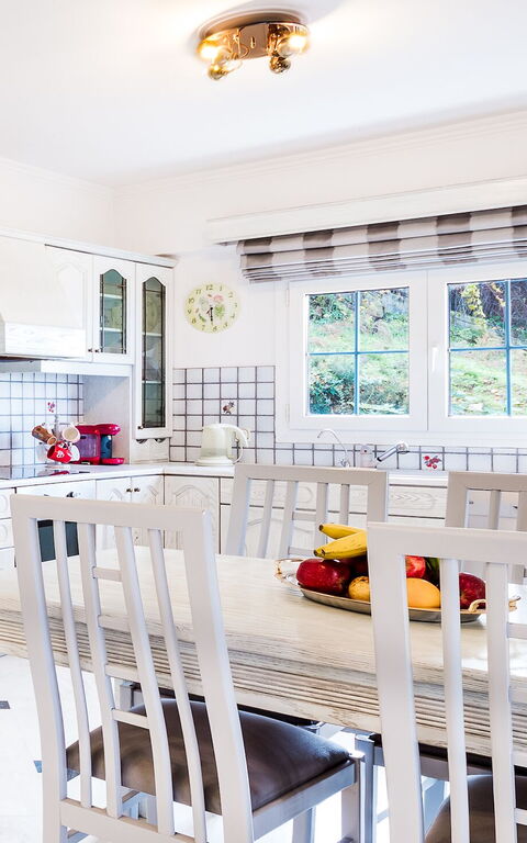 Villa Corfu Panorama: Cucina, Sala da pranzo