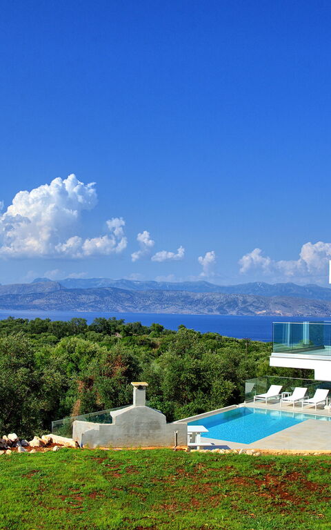 Villa Nafsika: Esterni, Giardino, Piscina, Vista Panoramica