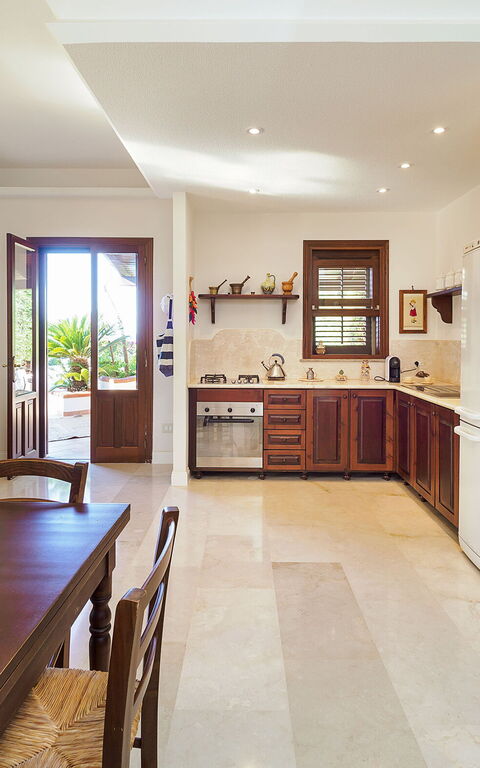 Villa Cala Mancina: Cucina, Sala da pranzo