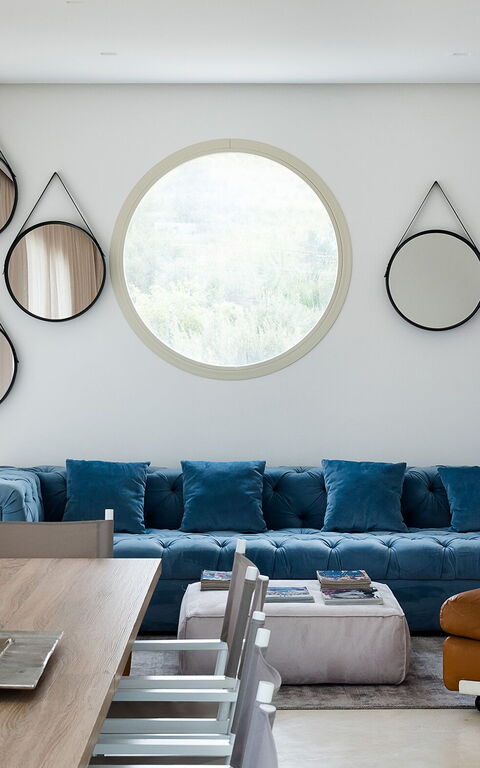 Villa Contra: Sala da pranzo, Soggiorno