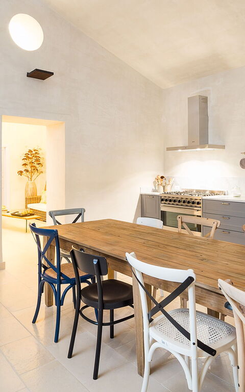 Villa Dimora Pura: Cucina, Sala da pranzo