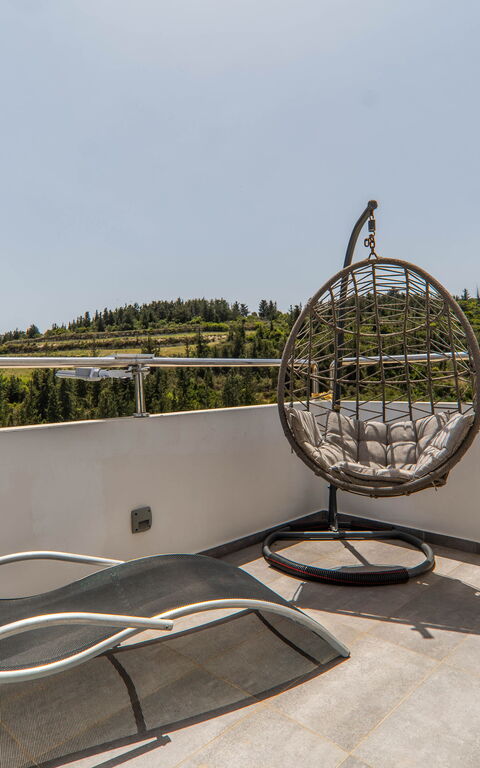 Villa Eftychia: all'aperto, Balcone / Terrazza / Patio