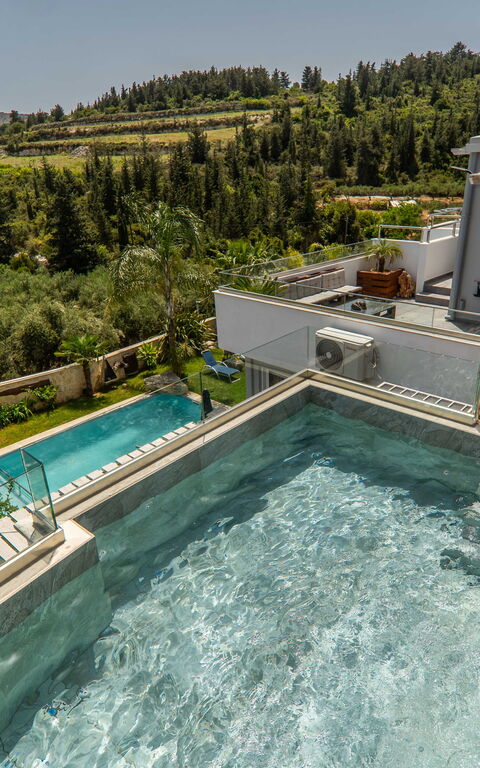 Villa Eftychia: all'aperto, Piscina, Vista Panoramica