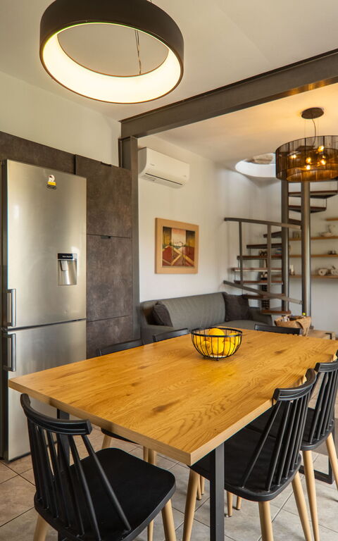 Villa Eftychia: Cucina, Sala da pranzo