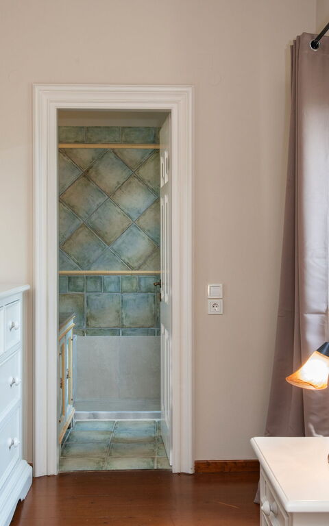 Villa Moyria: Bagno, Camera da letto