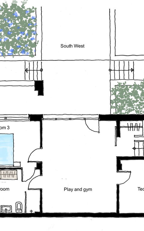 Villa Bluewhite: Planimetria