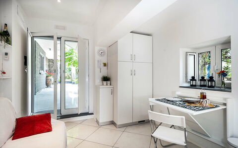 Alloggio Conchiglia: Cucina, Sala da pranzo, Soggiorno