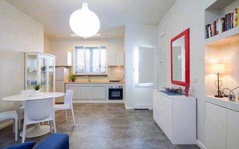 Alloggio Corallo: Cucina, Sala da pranzo, Soggiorno