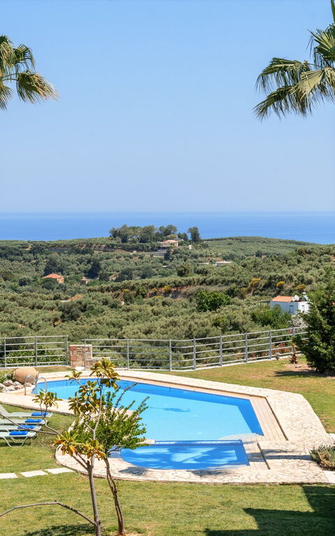 Villa Myrtia: Estate, Piscina, Vista Panoramica