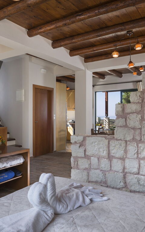 Villa Myrtia: Camera da letto, Soggiorno