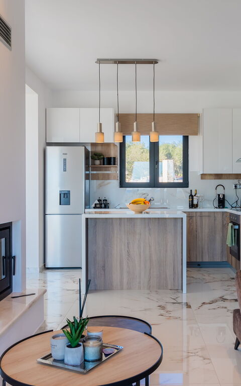 Villa Olivum: Cucina, Soggiorno