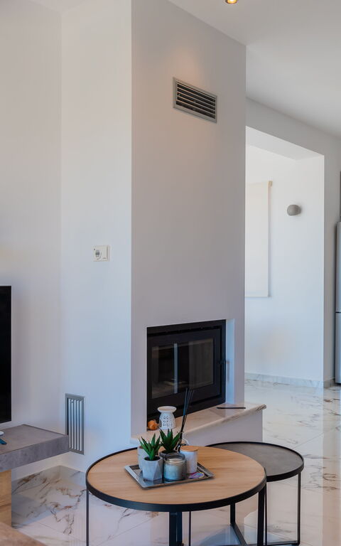 Villa Olivum: Cucina, Soggiorno